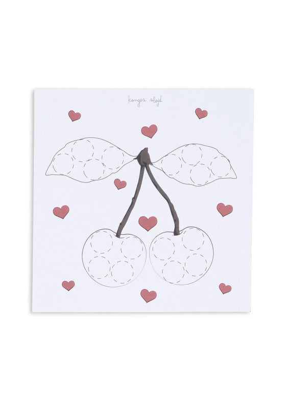 Set de 4 marqueurs à points et 12 fiches Konges Slojd pour enfants.
