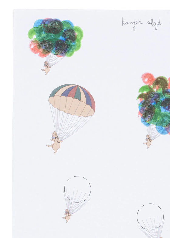 Set de 4 marqueurs à points et 12 fiches Konges Slojd pour enfants.