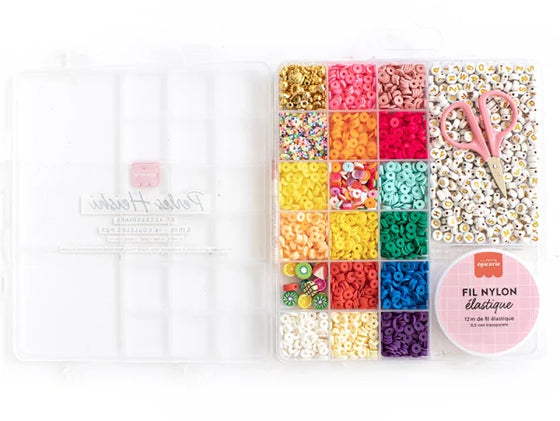 Maxi coffret de 16 couleurs de perles Heishi 6 mm Pop La Petite Epicerie.