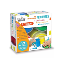  Lot de 4 peintures ultra-lavables Créa Lign pour bébé dès 12 mois