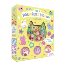  Coffret Auzou Mes Premiers Bijoux Kawaii – perles pastel et charms mignons pour enfants dès 3 ans