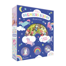  Coffret Auzou Mes Premiers Bijoux Licornes – perles pastel et charms licorne pour enfants dès 3 ans