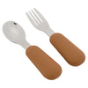 Set de couverts bébé en silicone couleur caramel – Atelier Wagram (+12 mois)