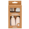 Set de couverts bébé en silicone couleur crème – Atelier Wagram (+12 mois)