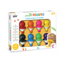 Lot de 8 feutres ergonomiques et lavables Créa Lign pour bébé dès 12 mois