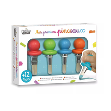  Lot de 4 pinceaux ergonomiques Créa Lign pour bébé dès 12 mois