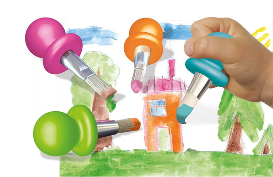 Lot de 4 pinceaux ergonomiques Créa Lign pour bébé dès 12 mois