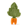 Mini doudou en forme de carotte en caoutchouc naturel de la marque Oli & Carol.