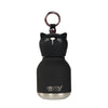 Mini gourde enfant isotherme chat noir 200ml Asobu avec porte-clé