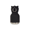 Mini gourde enfant isotherme chat noir 200ml Asobu avec porte-clé