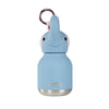 Mini gourde enfant isotherme éléphant bleu 200ml Asobu avec porte-clé