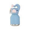 Mini gourde enfant isotherme éléphant bleu 200ml Asobu avec porte-clé
