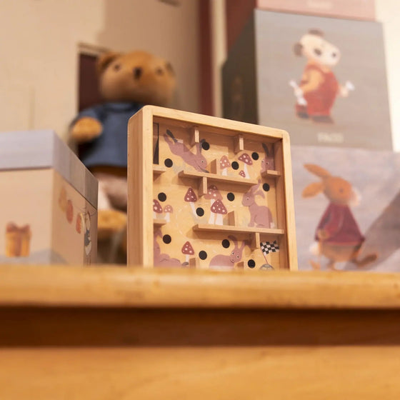 Mini labyrinthe en bois lapins Egmont Toys – jeu d’adresse enfant