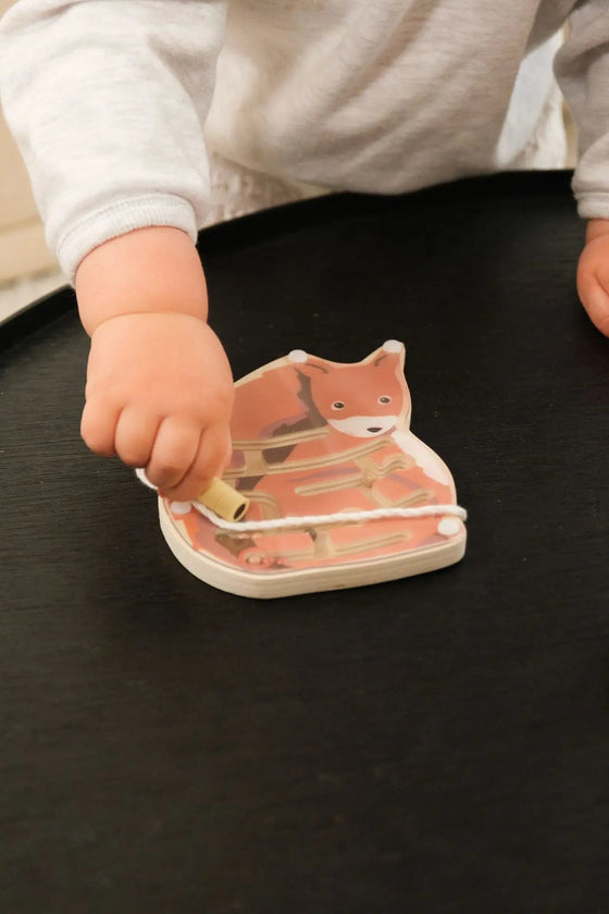 Mini labyrinthe magnétique écureuil en bois Egmont Toys – jeu éducatif enfant