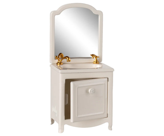 Mini meuble de salle de bain en métal - Blanc - Maileg