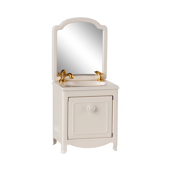 Mini meuble de salle de bain en métal - Blanc - Maileg