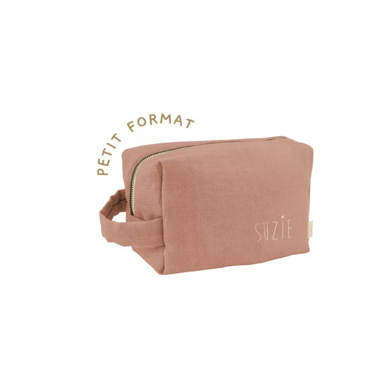 petite trousse de toilette mini Paulette personnalisable bois de rose Petit Picotin – format mini idéal pour bébé et maman
