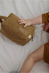 petite trousse de toilette Paulette personnalisable bronze Petit Picotin – format mini idéal pour bébé et maman
