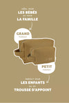 petite trousse de toilette Paulette personnalisable bronze Petit Picotin – format mini idéal pour bébé et maman