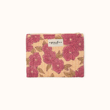  Mini pochette Mana Bloom Macadamia Apaches Collections - petite pochette matelassée fleurie rose et beige pour maman et enfant