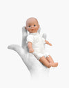 Mini poupée (17 cm) aux yeux foncés en body cassonade - Téo - Minikane