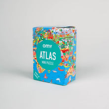  Mini puzzle 54 pièces, thèmes Atlas, marque Omy.