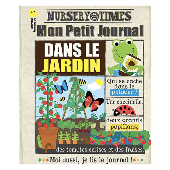 Livre tissu bébé "Mon Petit Journal – Dans le Jardin" Crinkly – éveil et découverte