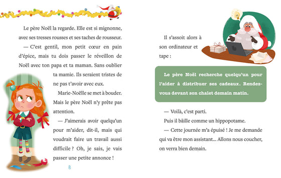 Livre Auzou Mon premier roman de l’Avent – Le concours du Père Noël, lecture de Noël pour enfants