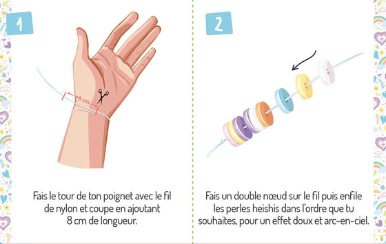 Coffret Auzou Bijoux Mes Bracelets d’Amitié Arc-en-ciel – kit créatif enfants dès 6 ans