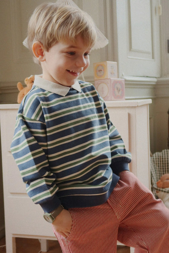 Montre enfant kaki apprentissage de l’heure – motif citron Konges Slojd
