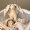 Lapin Moonie sable peluche veilleuse musicale et lumineuse bruits blancs apaisent bébé.