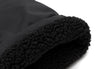 Détail des moufles pour poussette noires Jollein