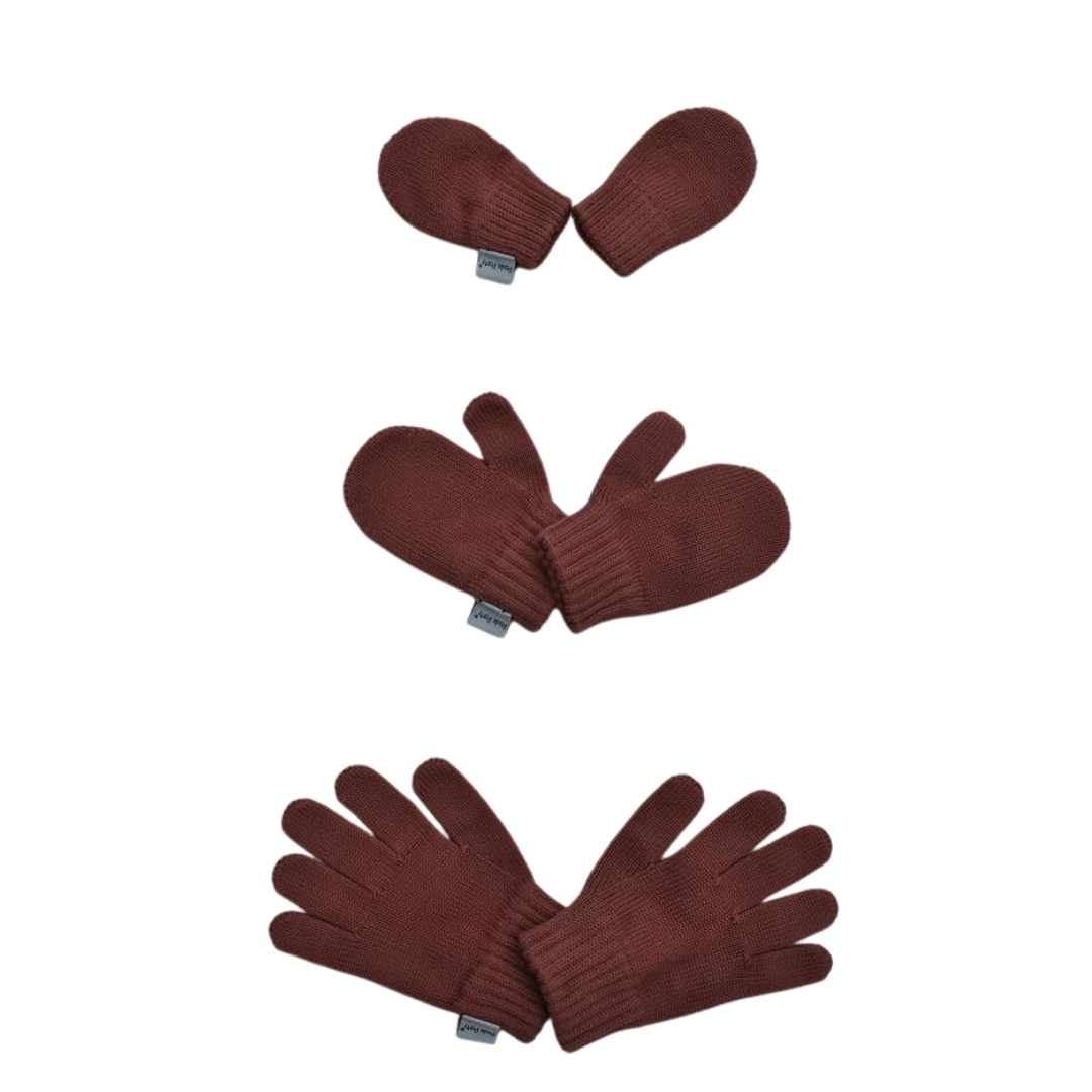  Moufles et gants corail, marque Poule Party.