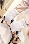 moufles poussette teddy jollein couleur creme chaudes hiver