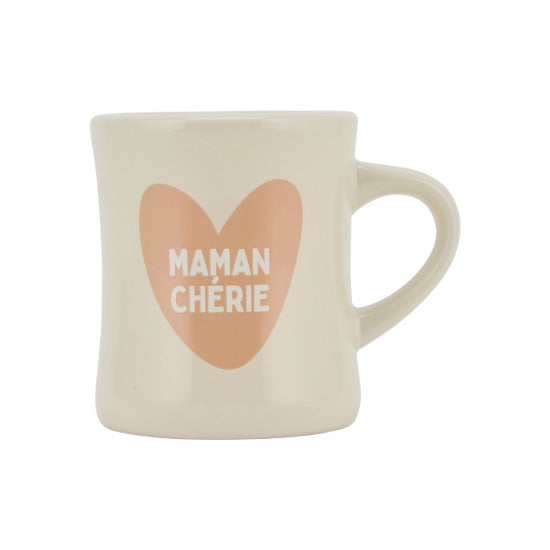 Mug céramique message Maman Chérie couleur beige – Atelier Wagram – idée cadeau maman