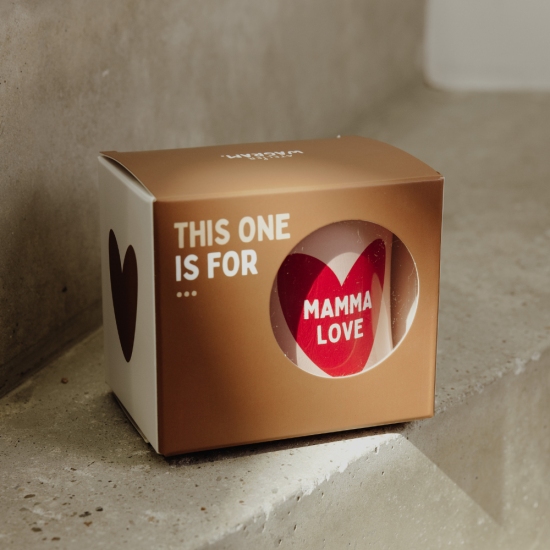 Mug céramique message Mamma Love rose – idée cadeau maman – Atelier Wagram