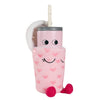 Mug isotherme enfant rose paille peluche Asobu Lulu gobelet enfant mignon