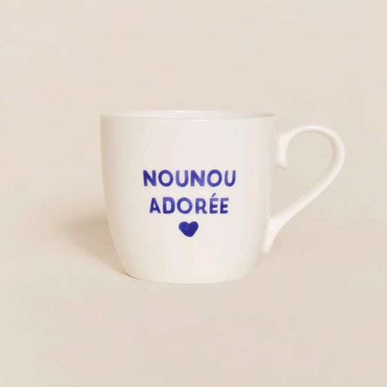 Mug en porcelaine Nounou adorée Emoi Emoi.