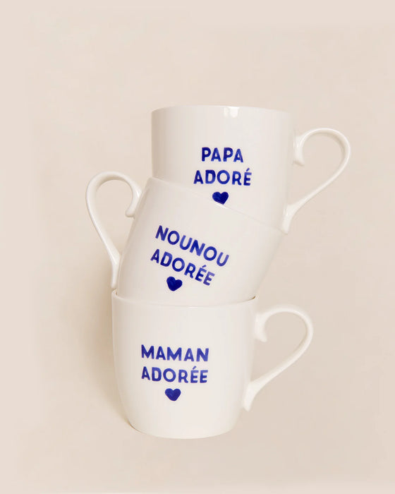 Mug en porcelaine Nounou adorée Emoi Emoi.