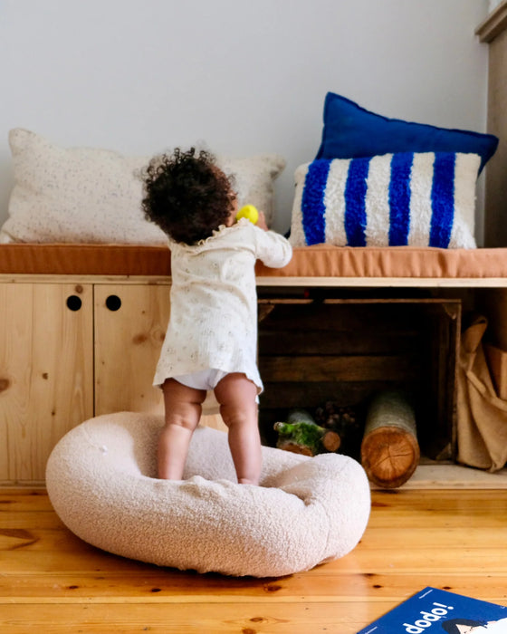 Nid Bag Teddy 2-en-1 Tante Reine Housse coussin d'allaitement et sac de rangement.