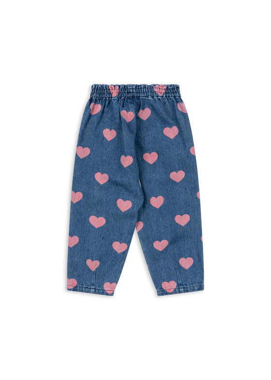 Pantalon Magot en jean, Bon coeur Pink, Konges Slojd.