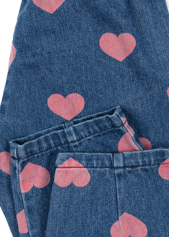 Pantalon Magot en jean, Bon coeur Pink, Konges Slojd.