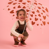 Parapluie enfant transparent à cœurs marron Atelier Wagram – parapluie enfant maternelle fille