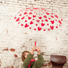 Parapluie enfant transparent à cœurs rouge Atelier Wagram – parapluie enfant maternelle fille
