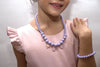 Parure collier et bracelet Mila parme Yuko B.
