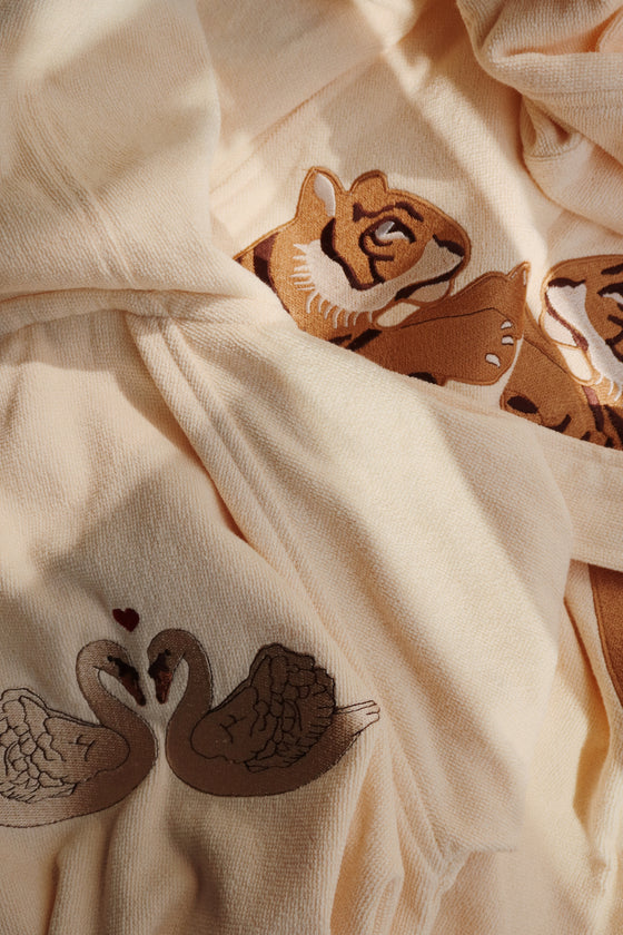 Peignoir pour enfant en coton biologique Tiger Konges Slojd.