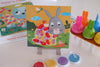 Kit tableaux faciles peinture au doigt animaux adorables pour enfants dès 3 ans