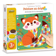  Kit tableaux faciles peinture au doigt animaux de la campagne pour enfants dès 3 ans