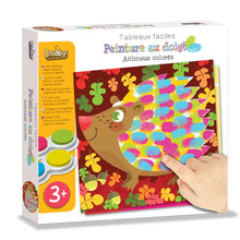  Kit tableaux faciles peinture au doigt animaux colorés pour enfants dès 3 ans