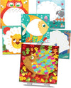 Kit tableaux faciles peinture au doigt animaux colorés pour enfants dès 3 ans